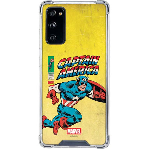 Marvel Classic Comics Captain America Galaxy S20 FE Clear Case
