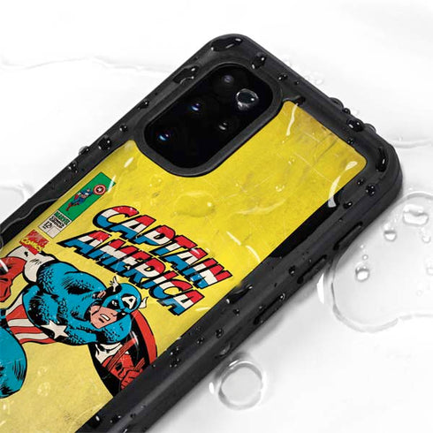 Marvel Classic Comics Captain America Galaxy S20 Plus Waterproof Case