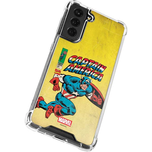 Marvel Classic Comics Captain America Galaxy S21 FE Clear Case