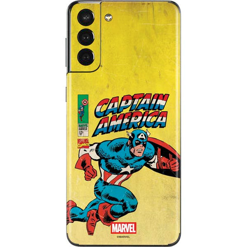 Marvel Classic Comics Captain America Galaxy S21 Plus 5G Skin