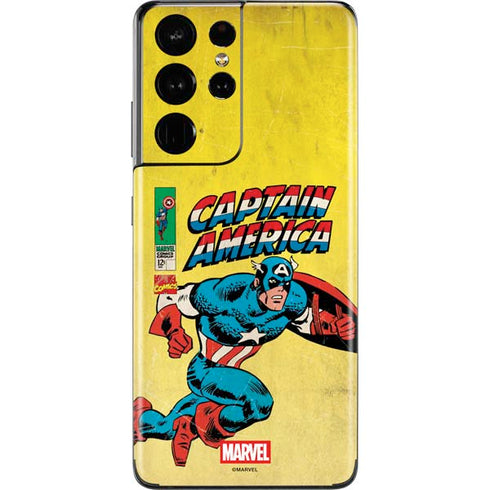Marvel Classic Comics Captain America Galaxy S21 Ultra 5G Skin