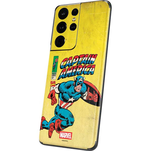 Marvel Classic Comics Captain America Galaxy S21 Ultra 5G Skin