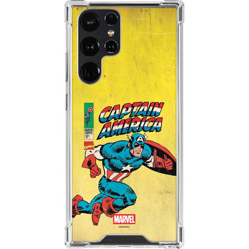 Marvel Classic Comics Captain America Galaxy S22 Ultra Clear Case
