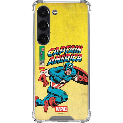 Marvel Classic Comics Captain America Galaxy S23 Clear Case
