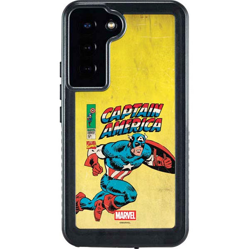 Marvel Classic Comics Captain America Galaxy S23 Plus Waterproof Case