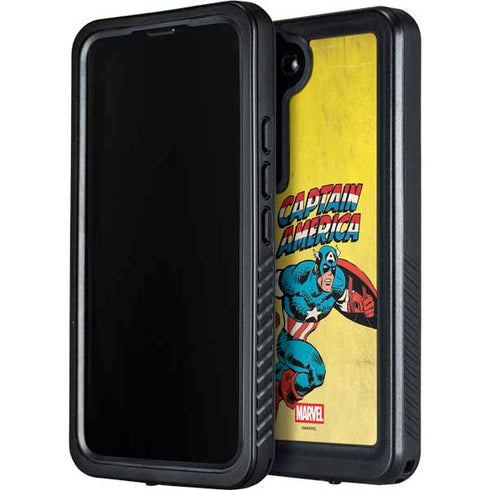 Marvel Classic Comics Captain America Galaxy S23 Plus Waterproof Case