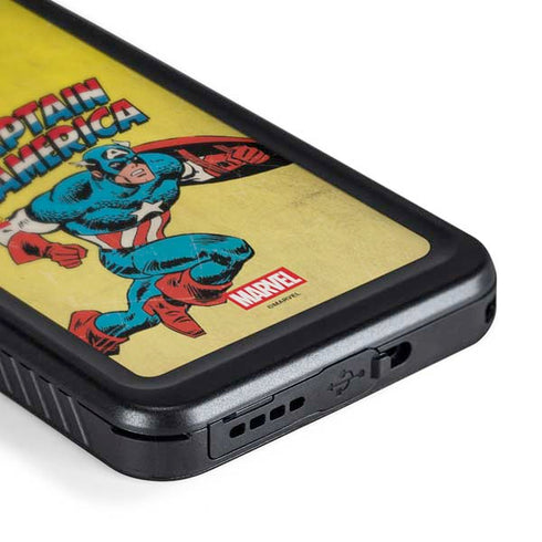 Marvel Classic Comics Captain America Galaxy S23 Plus Waterproof Case