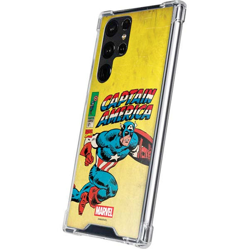 Marvel Classic Comics Captain America Galaxy S23 Ultra Clear Case
