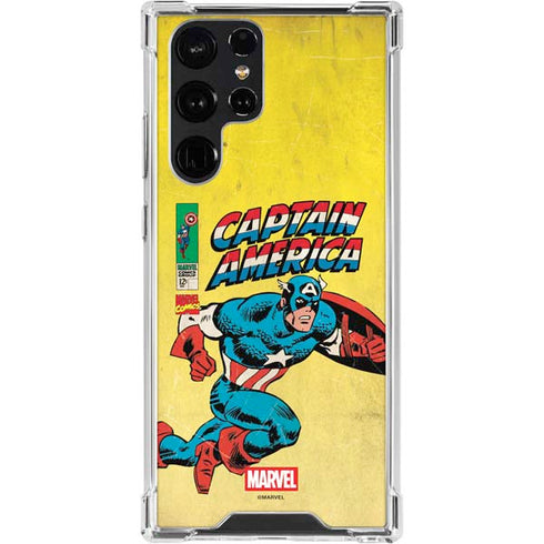 Marvel Classic Comics Captain America Galaxy S24 Ultra Clear Case