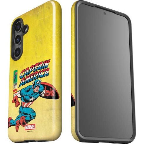 Marvel Classic Comics Captain America Galaxy S25 Impact Case