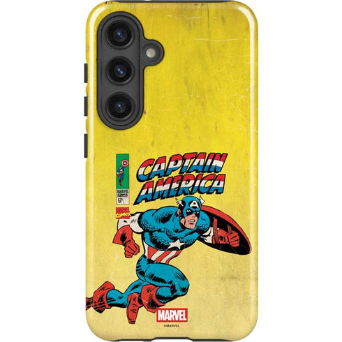 Marvel Classic Comics Captain America Galaxy S25 Plus Impact Case