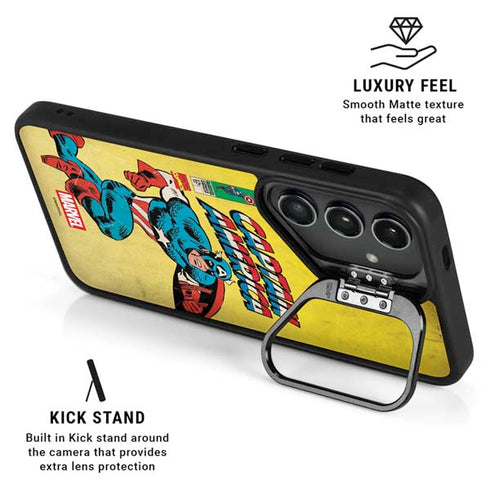 Marvel Classic Comics Captain America Galaxy S25 Ultra Kickstand Case