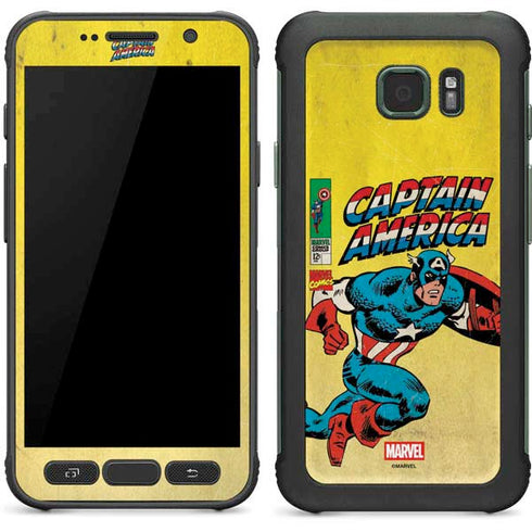 Marvel Classic Comics Captain America Galaxy S7 Active Skin