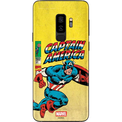 Marvel Classic Comics Captain America Galaxy S9 Plus Skin