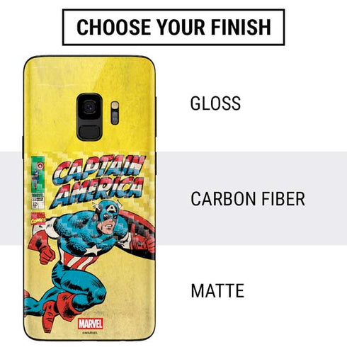 Marvel Classic Comics Captain America Galaxy S9 Skin