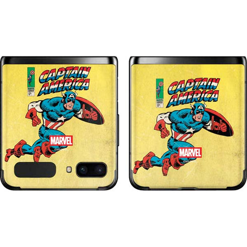Marvel Classic Comics Captain America Galaxy Z Flip Skin
