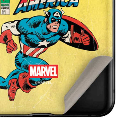 Marvel Classic Comics Captain America Galaxy Z Flip Skin