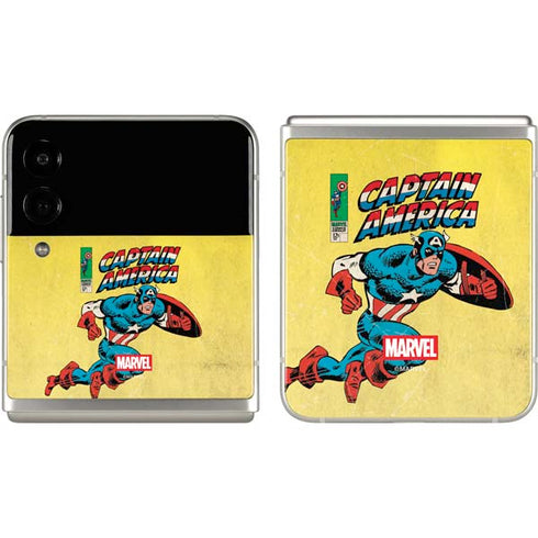 Marvel Classic Comics Captain America Galaxy Z Flip3 5G Skin
