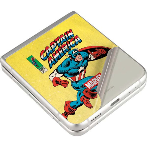 Marvel Classic Comics Captain America Galaxy Z Flip3 5G Skin