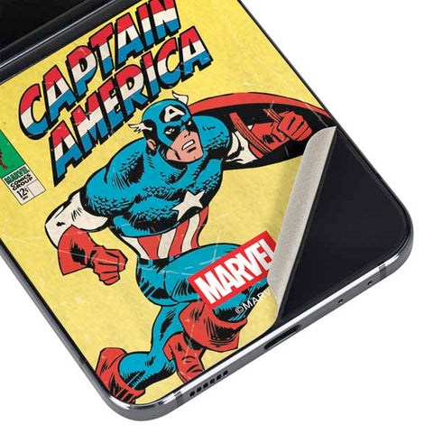 Marvel Classic Comics Captain America Galaxy Z Flip5 5G Skin