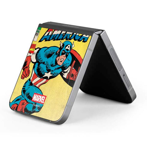 Marvel Classic Comics Captain America Galaxy Z Flip6 Skin