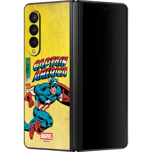 Marvel Classic Comics Captain America Galaxy Z Fold3 5G Skin