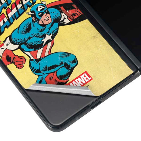 Marvel Classic Comics Captain America Galaxy Z Fold3 5G Skin