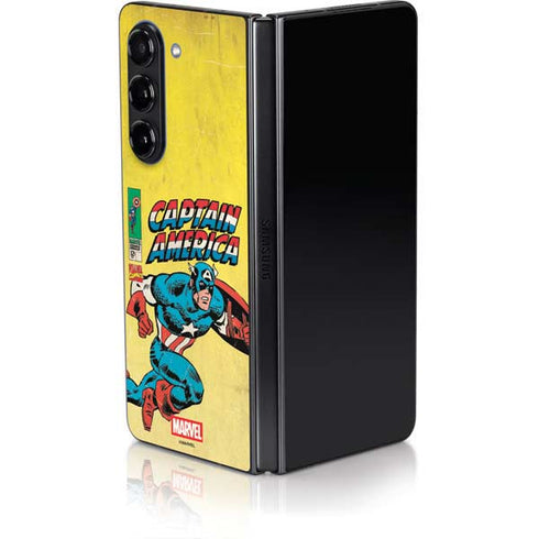 Marvel Classic Comics Captain America Galaxy Z Fold5 5G Skin