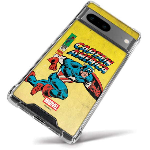 Marvel Classic Comics Captain America Google Pixel 8a Clear Case