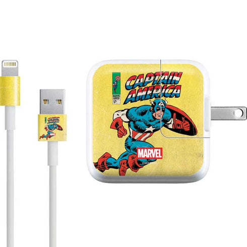 Marvel Classic Comics Captain America iPad Charger (10W USB) Skin