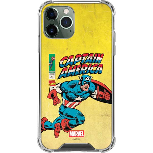Marvel Classic Comics Captain America iPhone 11 Pro Max Clear Case