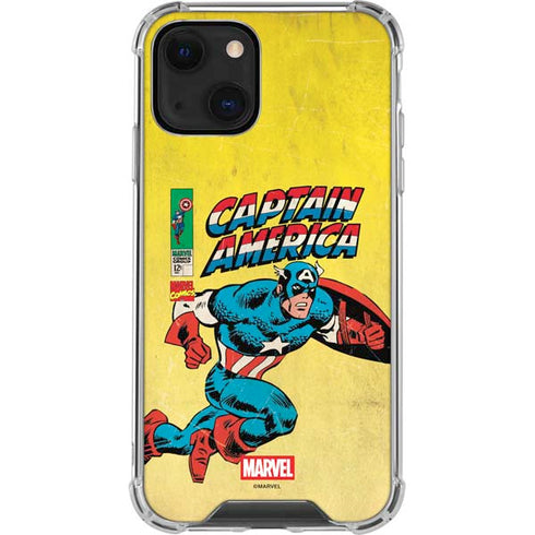Marvel Classic Comics Captain America iPhone 13 Mini Clear Case