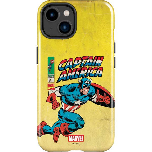 Marvel Classic Comics Captain America iPhone 14 Plus Impact Case