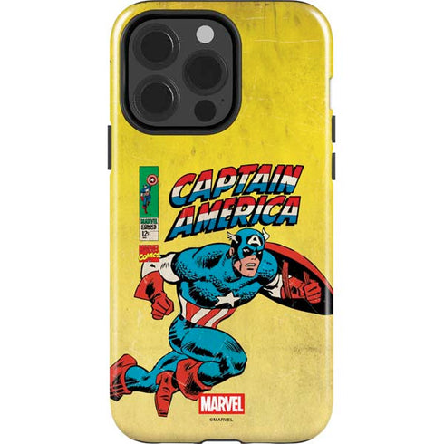 Marvel Classic Comics Captain America iPhone 14 Pro Impact Case