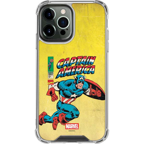 Marvel Classic Comics Captain America iPhone 14 Pro Max Clear Case