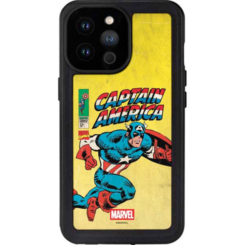 Marvel Classic Comics Captain America iPhone 14 Pro Max Waterproof Case