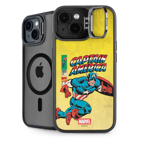 Marvel Classic Comics Captain America iPhone 15 Kickstand Case