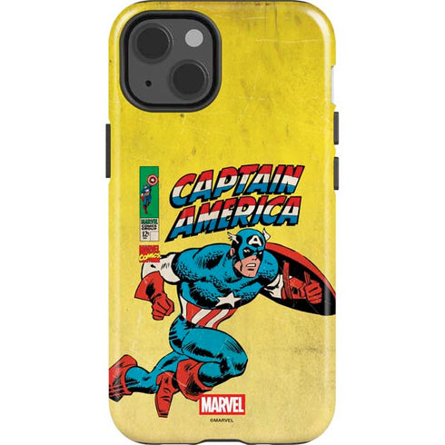 Marvel Classic Comics Captain America iPhone 15 Plus Impact Case