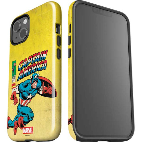 Marvel Classic Comics Captain America iPhone 15 Plus Impact Case