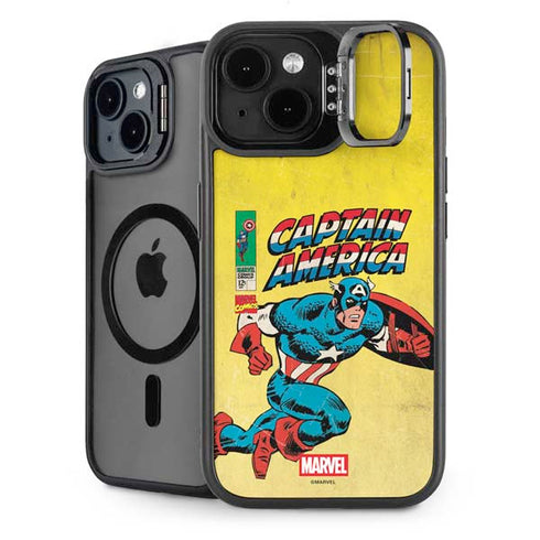 Marvel Classic Comics Captain America iPhone 15 Plus Kickstand Case