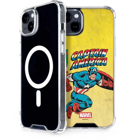 Marvel Classic Comics Captain America iPhone 15 Plus MagSafe Case