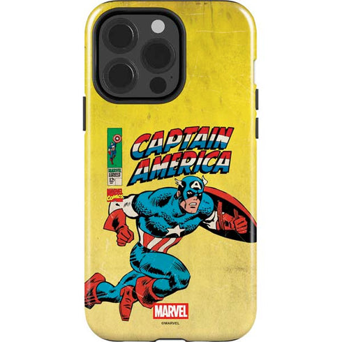Marvel Classic Comics Captain America iPhone 15 Pro Impact Case