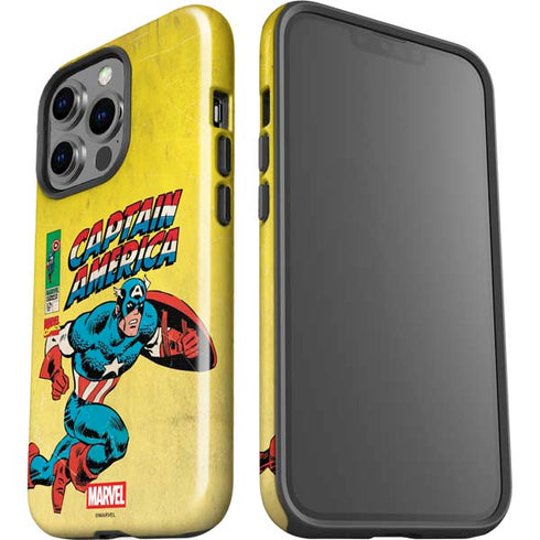 Marvel Classic Comics Captain America iPhone 15 Pro Impact Case