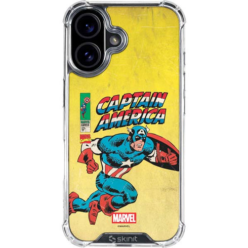 Marvel Classic Comics Captain America iPhone 16 Clear Case