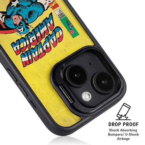 Marvel Classic Comics Captain America iPhone 16 Kickstand Case