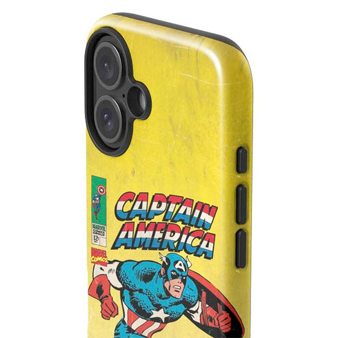 Marvel Classic Comics Captain America iPhone 16 Plus Impact Case