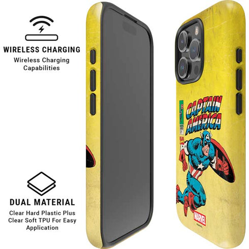 Marvel Classic Comics Captain America iPhone 16 Pro Magsafe Impact Case