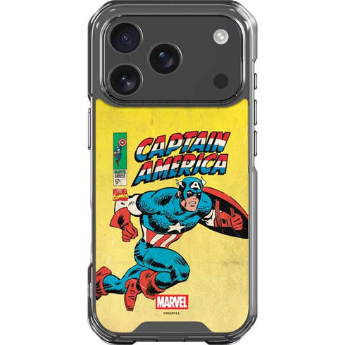 Marvel Classic Comics Captain America iPhone 17 Pro Clear Case