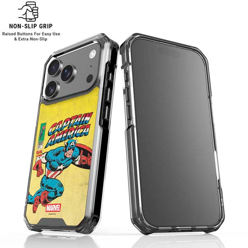 Marvel Classic Comics Captain America iPhone 17 Pro Clear Case