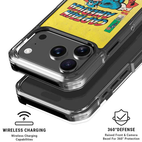 Marvel Classic Comics Captain America iPhone 18 Pro Clear Case